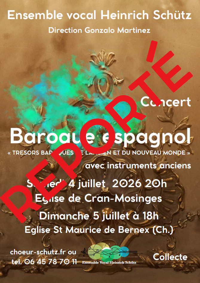 Affiche du concert Baroque espagnol — concert reporté